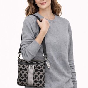Coach Black and Gray Crossbody Bag